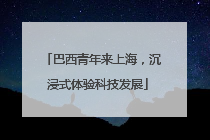 巴西青年来上海，沉浸式体验科技发展