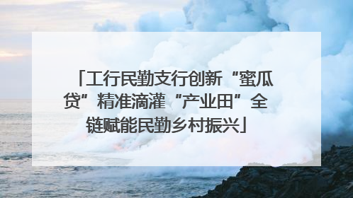 工行民勤支行创新“蜜瓜贷”精准滴灌“产业田”全链赋能民勤乡村振兴