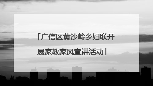 广信区黄沙岭乡妇联开展家教家风宣讲活动