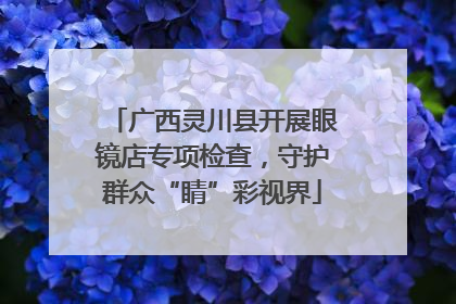 广西灵川县开展眼镜店专项检查，守护群众“睛”彩视界