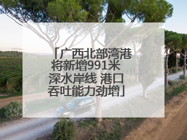 广西北部湾港将新增991米深水岸线 港口吞吐能力劲增