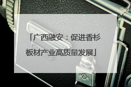 广西融安：促进香杉板材产业高质量发展