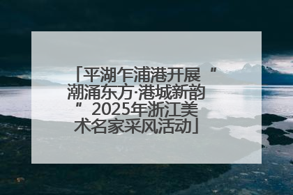 平湖乍浦港开展“潮涌东方·港城新韵”2025年浙江美术名家采风活动