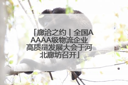 廊洽之约丨全国AAAAA级物流企业高质量发展大会于河北廊坊召开