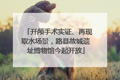 开颅手术实证、再现取水场景，路县故城遗址博物馆今起开放