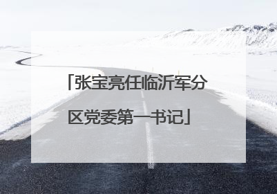 张宝亮任临沂军分区党委第一书记