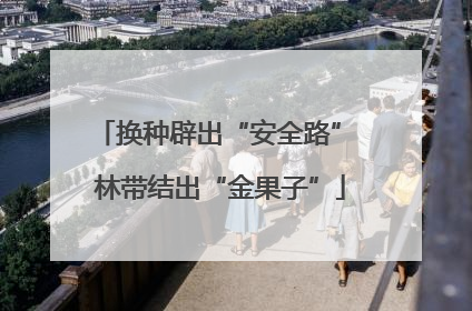 换种辟出“安全路” 林带结出“金果子”