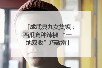 成武县九女集镇：西瓜套种辣椒 “一地双收”巧致富