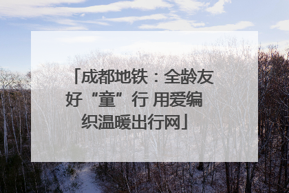 成都地铁：全龄友好“童”行 用爱编织温暖出行网