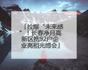 拉爆“未来感”！长春净月高新区携92户企业亮相光博会