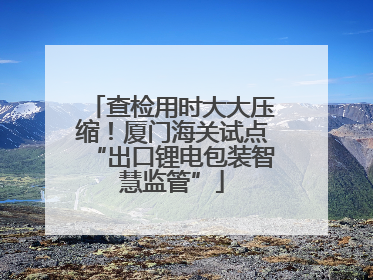 查检用时大大压缩！厦门海关试点“出口锂电包装智慧监管”