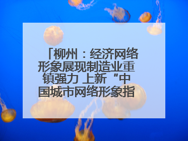 柳州：经济网络形象展现制造业重镇强力 上新“中国城市网络形象指数”报告