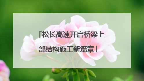 松长高速开启桥梁上部结构施工新篇章