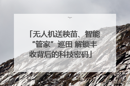 无人机送秧苗、智能“管家”巡田 解锁丰收背后的科技密码