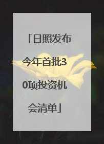 日照发布今年首批30项投资机会清单