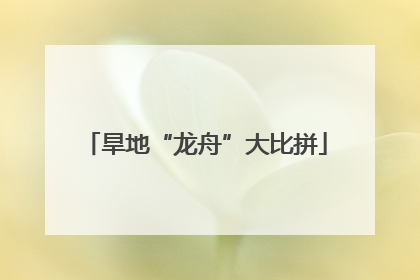 旱地“龙舟”大比拼