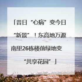 昔日“心病”变今日“新景”！东高地万源南里26栋楼前绿地变“共享花园”
