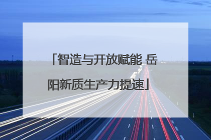 智造与开放赋能 岳阳新质生产力提速