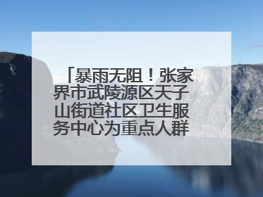 暴雨无阻！张家界市武陵源区天子山街道社区卫生服务中心为重点人群送健康