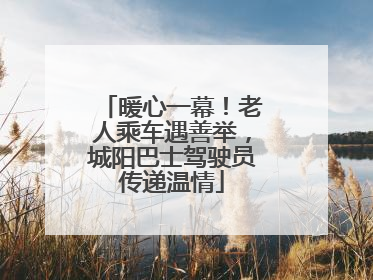 暖心一幕！老人乘车遇善举，城阳巴士驾驶员传递温情