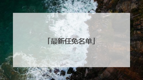 最新任免名单
