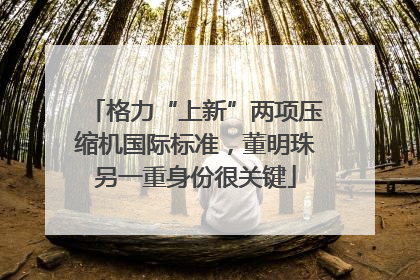 格力“上新”两项压缩机国际标准，董明珠另一重身份很关键