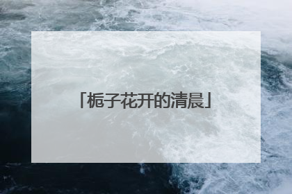 栀子花开的清晨