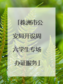株洲市公安局开设周六学生专场办证服务