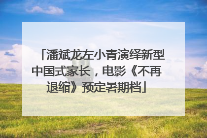 潘斌龙左小青演绎新型中国式家长，电影《不再退缩》预定暑期档