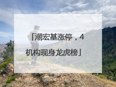 潮宏基涨停，4机构现身龙虎榜