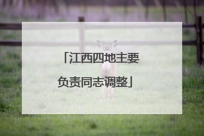 江西四地主要负责同志调整