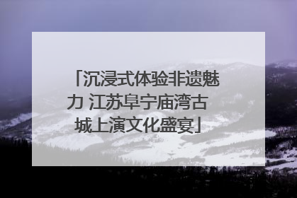 沉浸式体验非遗魅力 江苏阜宁庙湾古城上演文化盛宴