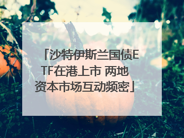 沙特伊斯兰国债ETF在港上市 两地资本市场互动频密