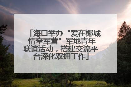 海口举办“爱在椰城 情牵军营”军地青年联谊活动，搭建交流平台深化双拥工作