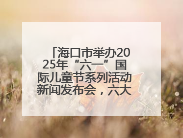 海口市举办2025年“六一”国际儿童节系列活动新闻发布会，六大主题活动助力儿童友好城市建设