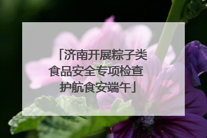 济南开展粽子类食品安全专项检查 护航食安端午