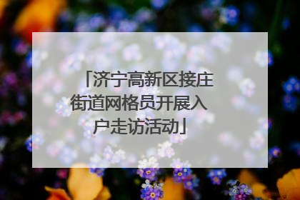 济宁高新区接庄街道网格员开展入户走访活动
