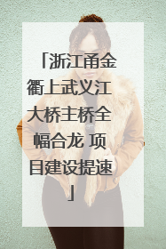 浙江甬金衢上武义江大桥主桥全幅合龙 项目建设提速