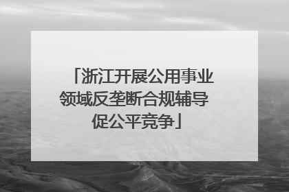 浙江开展公用事业领域反垄断合规辅导 促公平竞争