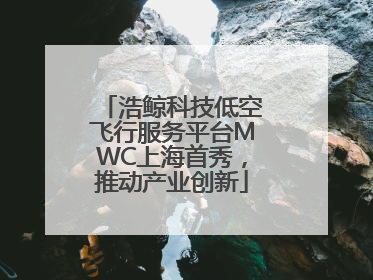 浩鲸科技低空飞行服务平台MWC上海首秀，推动产业创新