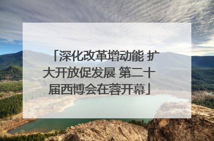 深化改革增动能 扩大开放促发展 第二十届西博会在蓉开幕