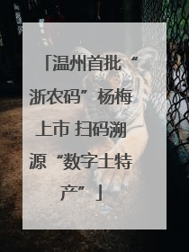温州首批“浙农码”杨梅上市 扫码溯源“数字土特产”
