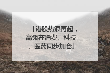 港股热浪再起，高瓴在消费、科技、医药同步加仓