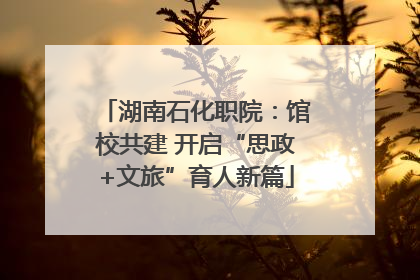 湖南石化职院：馆校共建 开启“思政+文旅”育人新篇