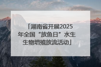 湖南省开展2025年全国“放鱼日”水生生物增殖放流活动