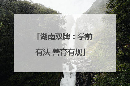 湖南双牌：学前有法 善育有规