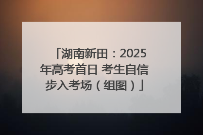 湖南新田：2025年高考首日 考生自信步入考场（组图）