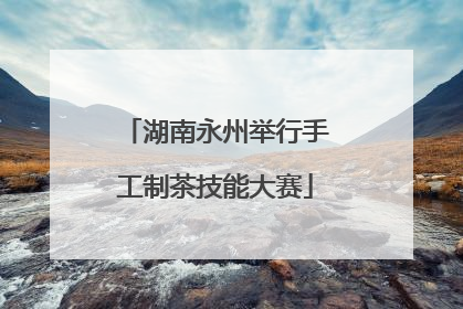 湖南永州举行手工制茶技能大赛