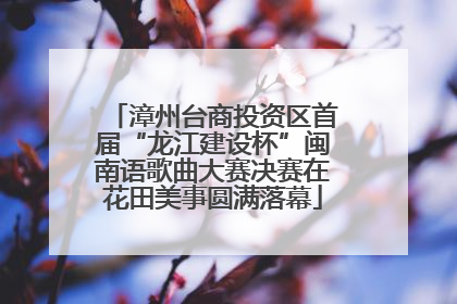 漳州台商投资区首届“龙江建设杯”闽南语歌曲大赛决赛在花田美事圆满落幕