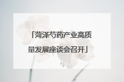 菏泽芍药产业高质量发展座谈会召开